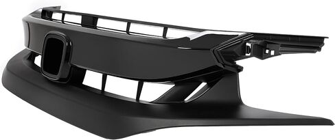 KUAFU Front Bumper Upper Grille Grill Compatible with 2019-2021 Honda Civic Painted Glossy Black in Saudi Arabia
