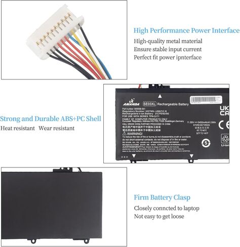 M01118-421 PP03XL PV03XL LAPTOP BATTION FOR HP PAVILION X360 13-BB 13-BB0000 14-DV 14-DV0000 14-DK 14-DK0000 14M-DW 15-EH Series PP03XL PPO3XL PVO3XL L83388-421 M0144. in Saudi Arabia