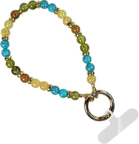 Clip and Go Phone Charm (Dainty Pearl W/Gold Beads) - Hands Free Phone Wrist Strap - Multifunctional Women’s Bracelet or Necklace Holder On Strap for Purse (Nina Collection) in Kuwait