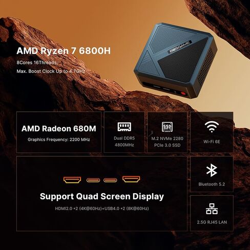 N150 Mini PC E3, Twin Lake N150(Beat N100/N95, up to 3.6GHz), 16GB DDR4 RAM 512 SSD Mini Computers,11 Pro Desktop 4K Dual Display/HDMI/WiFi/BT/LAN for Home/Office in Kuwait