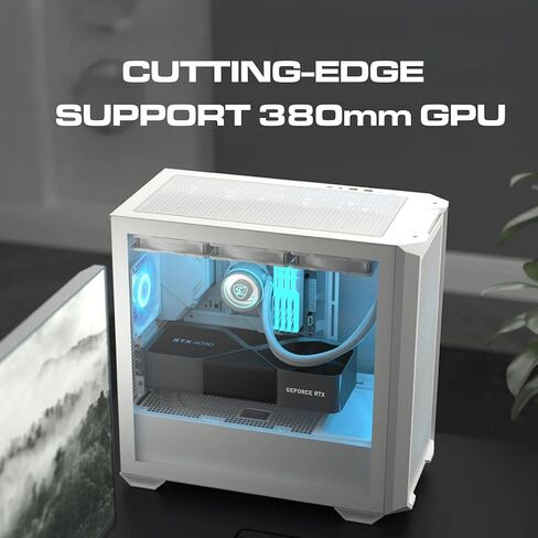 Cougar MX600 RGB PC Gaming Case Mini Tower – Black, Supports Mini-ITX/Micro ATX Motherboards, Fits up to 380mm GPU, Pre-Installed 2x160mm Front & 1x120mm Rear Fans in Saudi Arabia