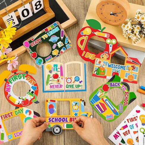 48 Packs Camp Picture Frame Craft Camping Craft Kits DIY Picture Frame Gifts Bulk with Camp Raccoon Stickers for Classroom Home Party Activities VBS Supplies in Kuwait