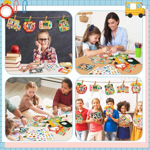 48 Packs Camp Picture Frame Craft Camping Craft Kits DIY Picture Frame Gifts Bulk with Camp Raccoon Stickers for Classroom Home Party Activities VBS Supplies in Kuwait