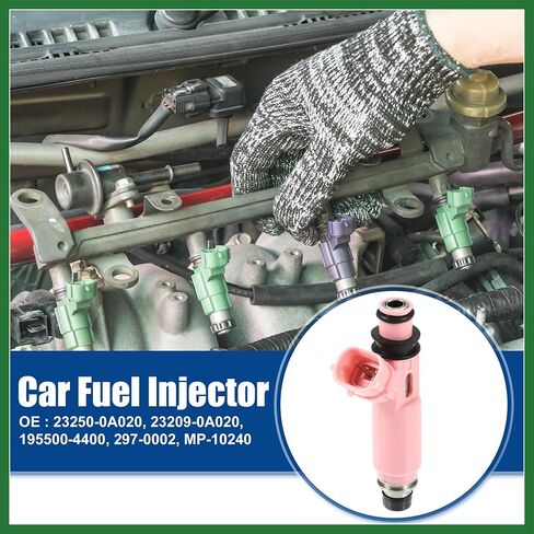 Motoforti Car Fuel Injector Nozzle Replace for Toyota Camry 3.0L 3.3L 2001-2006 23250-0A020 - Pack of 1 Pink Long-Lasting in Saudi Arabia