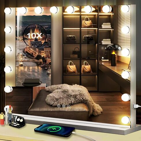 Thekla Gold Arch Hollywood Vanity Mirror مع أضواء لجدار مكتب المكياج الجدار القابل للفصل in Saudi Arabia