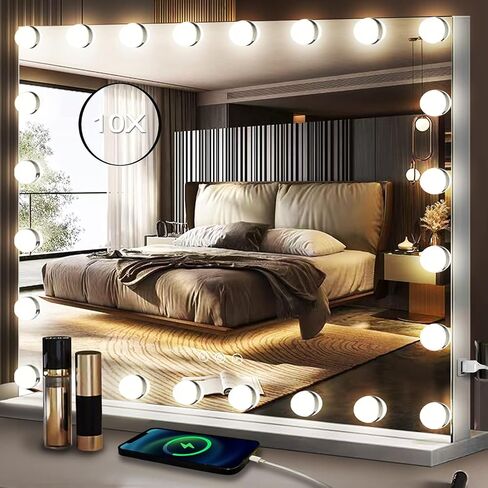 Thekla Gold Arch Hollywood Vanity Mirror مع أضواء لجدار مكتب المكياج الجدار القابل للفصل in Kuwait