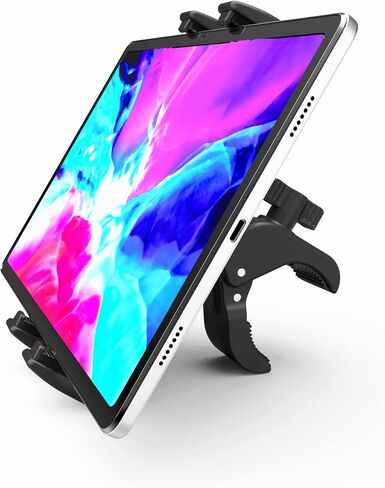 Tablet Stand, Bike Phone Mount for Indoor Gym Treadmill, Spinning Exercise Bicycle, Mic Stand, Tablet Holder Mount Phone Stand for iPad Pro, iPad, iPad Mini/Air Tablet & Smartphones (4.7-12.9") in Saudi Arabia