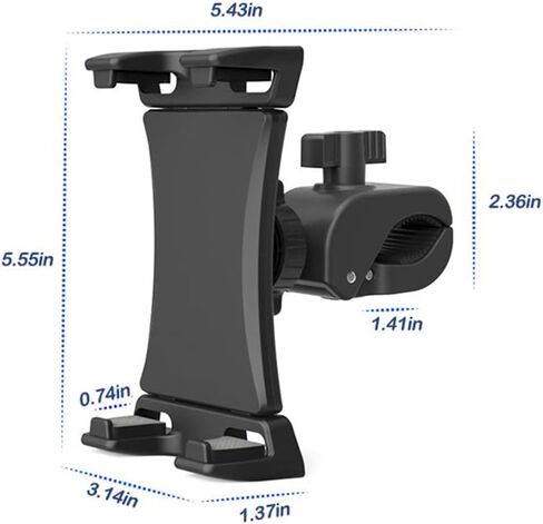 Tablet Stand, Bike Phone Mount for Indoor Gym Treadmill, Spinning Exercise Bicycle, Mic Stand, Tablet Holder Mount Phone Stand for iPad Pro, iPad, iPad Mini/Air Tablet & Smartphones (4.7-12.9") in Saudi Arabia