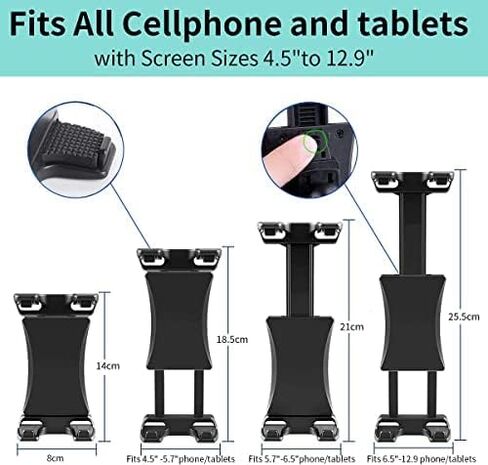 Tablet Stand, Bike Phone Mount for Indoor Gym Treadmill, Spinning Exercise Bicycle, Mic Stand, Tablet Holder Mount Phone Stand for iPad Pro, iPad, iPad Mini/Air Tablet & Smartphones (4.7-12.9") in Saudi Arabia