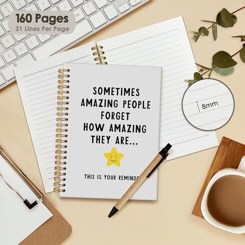 Motivational journal, Inspirational Office Notebooks for Work, Coworker Gifts for Women Men，College Ruled Hardcover Spiral Notebook 5.5x8.3 in Kuwait