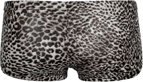 Men's Sexy Underwear Leopard Print Boxer Briefs Breathable Underpants Stretch Cheeky Trunks with Pouch S-XL in Saudi Arabia