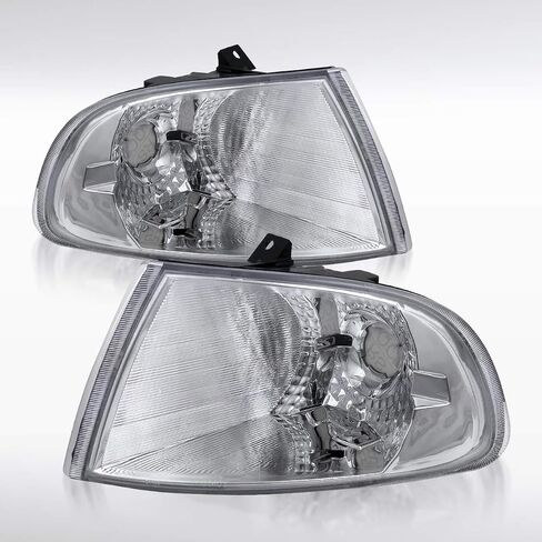 Autozensation Compatible with 1992-1995 Honda Civic EG 2Dr/3Dr Hatchback L+R Pair Assembly, Smoke Amber Lens Corner Lights in Kuwait
