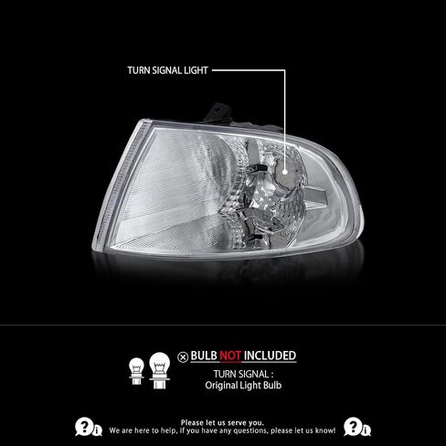 Autozensation Compatible with 1992-1995 Honda Civic EG 2Dr/3Dr Hatchback L+R Pair Assembly, Smoke Amber Lens Corner Lights in Kuwait