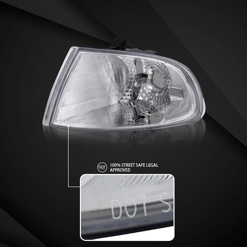 Autozensation Compatible with 1992-1995 Honda Civic EG 2Dr/3Dr Hatchback L+R Pair Assembly, Smoke Amber Lens Corner Lights in Kuwait
