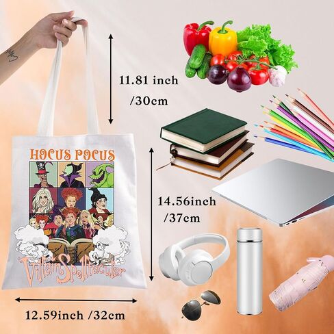 BWWKTOP Sandersonn Sisters Tote Bag Dr Facilier Fans Gift Ghost Shoulder Bag Villains Spelltacular Witch Merch in Saudi Arabia