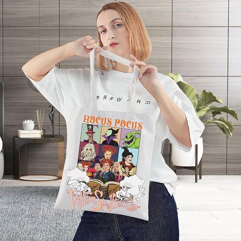 BWWKTOP Sandersonn Sisters Tote Bag Dr Facilier Fans Gift Ghost Shoulder Bag Villains Spelltacular Witch Merch in Saudi Arabia