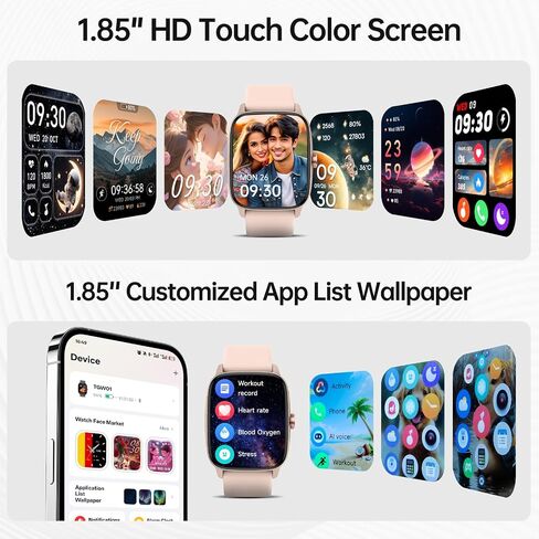 Smart Watch for Men Women with Bluetooth Call Light Blue in Saudi Arabia
