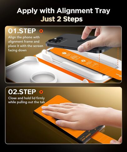 [3-Pack] Compatible with iPhone 15/16 Screen Protector with One-Step Installation Tray – HD Clarity, Eye Protection, 9H Hardness, Anti-Scratch, Bubble-Free, Military-Grade Glass Screen Protector in Saudi Arabia