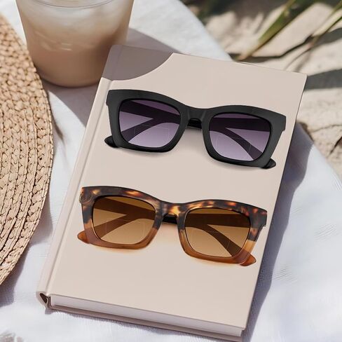 HIYANJN 2 Pack Bifocal Reading Sunglasses for Women Men UV400 Protection Outdoors Fashion Sun Readers With Spring Hinge in Kuwait