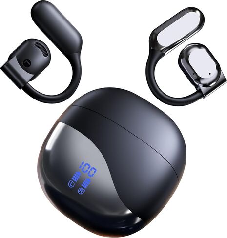 Open Ear Headphones Wireless Bluetooth 5.4, Open Ear Earbuds, Over Ear Earbuds, Sport Headphones for Workout Running, HiFi Stereo, Ultra Long Battery Life(Beige) in Saudi Arabia