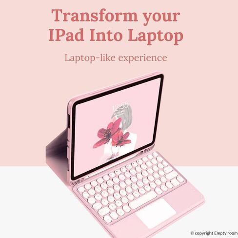 Empty room Keyboard Case, Wireless Bluetooth Keyboard with 10.2/10.5 Inch Case,Tablet Case with Keyboard for iPad 2021 9th/2020 8th/2019 7th Gen/Air3,Bluetooth Keyboard&Build-in Pencil Holder Case in Saudi Arabia