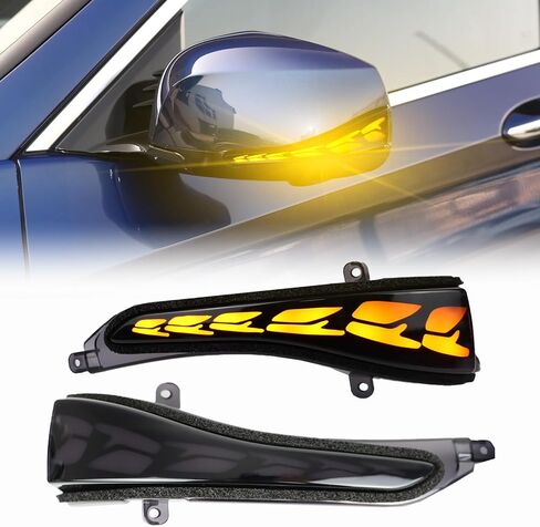 Side Mirror Light Led DRL Turn Signal Dynamic Sequential Blink Car Lights Running Indicator Marker Lamps Compatible with Infiniti Q50 Q60 Q70 QX30 QX50 QX60 QX70 For Nissan Skyline (Smoked) in Saudi Arabia