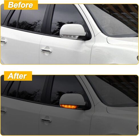 uxcell Car LED No.876233J000 Right Side Rear View Mirror Turn Signal Amber Light Indicator for Hyundai Veracruz Santa Fe 2007-2012 in Saudi Arabia