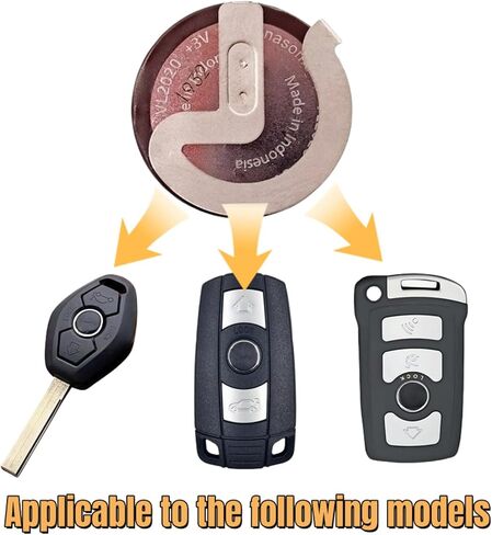 BestParts 2Pcs VL2020 90 Degrees Remote Key Fob Rechargeable Battery Replacement for BMW E39 E46 E60 E90 E92 3V 20mah in Saudi Arabia