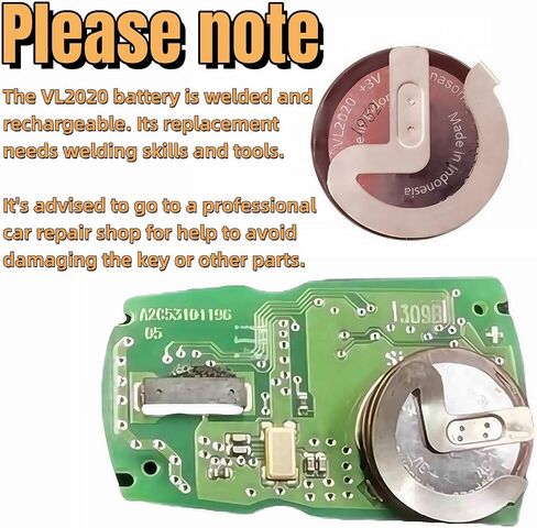 BestParts 2Pcs VL2020 90 Degrees Remote Key Fob Rechargeable Battery Replacement for BMW E39 E46 E60 E90 E92 3V 20mah in Saudi Arabia