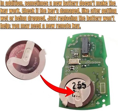 BestParts 2Pcs VL2020 90 Degrees Remote Key Fob Rechargeable Battery Replacement for BMW E39 E46 E60 E90 E92 3V 20mah in Saudi Arabia