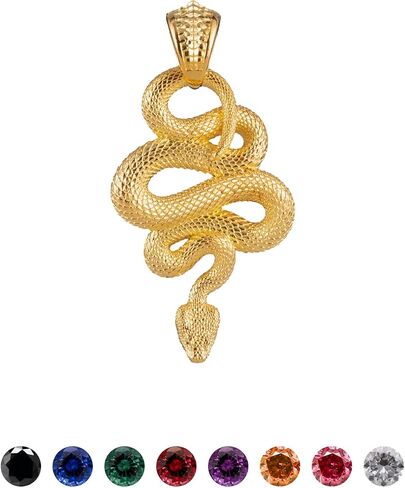 COPPERTIST.WU Snake Pendant Necklace 925 Sterling Silver Viper Handmade Jewelry Gift Goth Animal for Men Women in Saudi Arabia