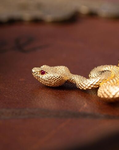COPPERTIST.WU Snake Pendant Necklace 925 Sterling Silver Viper Handmade Jewelry Gift Goth Animal for Men Women in Saudi Arabia