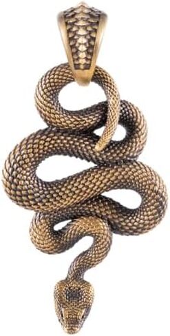 COPPERTIST.WU Snake Pendant Necklace 925 Sterling Silver Viper Handmade Jewelry Gift Goth Animal for Men Women in Saudi Arabia