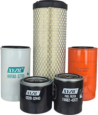 طقم مرشح خدمة الصيانة متوافقة مع Kioti CK2610 HST CK2620 HST جرار مضغوط CK2610H CK2620CHSE CK2610CHSE CK2620H زيت محرك الهواء هيدروليكي E7230-11081 E6201-32443 E6201-32443 in Kuwait