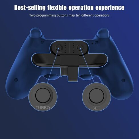 IWGAME Back Paddles for PS5 Controller, Plug and Play with 4 Back Buttons Attachment Compatible with PS5/PC/MAC, Support Turbo, Rrogrammable, Map, Key Swap Functions(Not include Controller) in Saudi Arabia