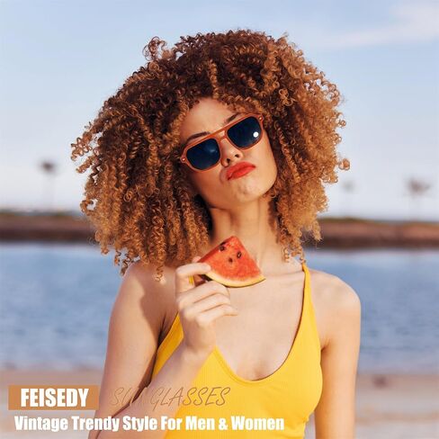 FEISEDY Polarized Aviator Sunglasses Men Women, Retro 70s Style Design - UV400 Protection, Driving & Daily Wear B0203 in Saudi Arabia