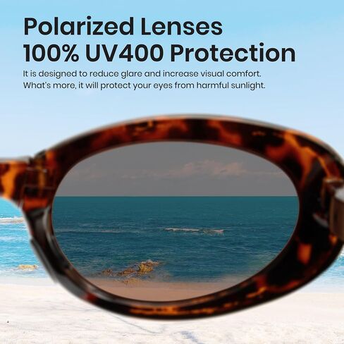 Cyxus Folding Polarized Sunglasses Oval for Men Women Easy Carry Foldable Sunglasses UV400 Protection P1182 in Saudi Arabia