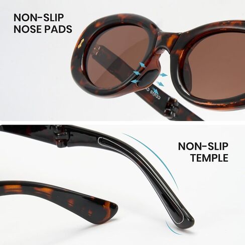 Cyxus Folding Polarized Sunglasses Oval for Men Women Easy Carry Foldable Sunglasses UV400 Protection P1182 in Saudi Arabia