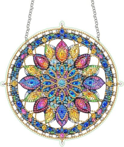 SKRYUIE Hanging Diamond Art Kits for Adults Pendant Butterfly, Special Shaped Crystal DIY Diamond Painting Kit, Acrylic Board Wreath Pendants Double Sided, Home Decor 4.96 x 7.91 Inch x2 in Saudi Arabia
