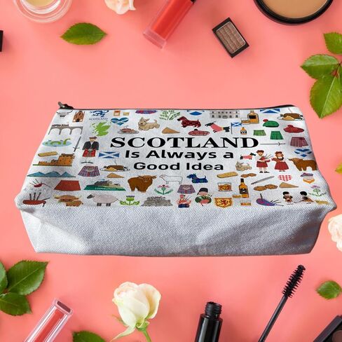 Iceland Travel Souvenir Makeup Bag, Iceland Themed Lovers Cosmetic Bag for Besties Girls Friends Travel Lovers,Toiletry Organizer Zipper Bags for Icelands Traveler in Kuwait
