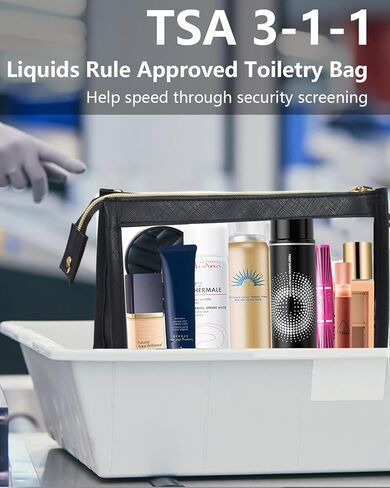 2 PCS مجموعة أكياس MAKUP CLEAR ، حقيبة مستحضرات تجميل صغيرة مستحضرات تجميل مقاومة للماء مع سحاب لطيف مكياج أكياس أساسية للسيارة للنساء (مجموعة بيضاء) in Kuwait