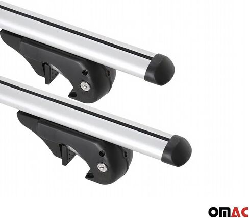 Omac Cross Bars Racks for Pontiac Vibe 2003-2009 Gray Aluminium Luggage Carrier Antift for Travel Kayak Canoe Surf Ski Camping in Saudi Arabia