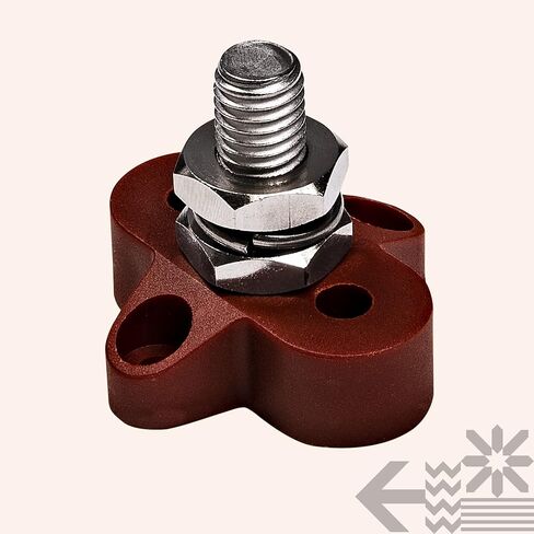 Mods True 4pc كتلة توزيع الطاقة 3/8 "M10 Single Stud Terminal Bus Bar [12V - 48V DC] in Saudi Arabia