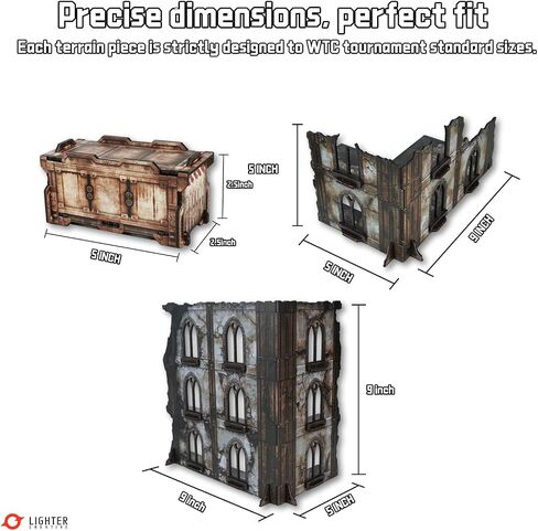 حاوية Wargame Tabletop Terrain 4pcs لـ WH40K و DND وألعاب الطاولة الأخرى in Kuwait