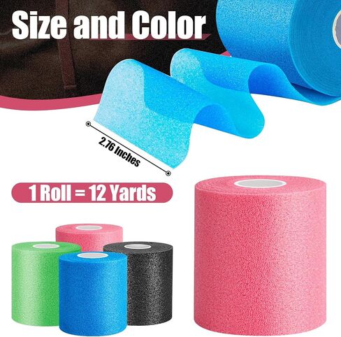 New 2025 8-Pack Randomly Colored Pre Wrap Tape, Premium Prewrap Athletic Tape for Hair Soccer, Sports Pre-Wrap Foam Underwrap Headbands in Kuwait