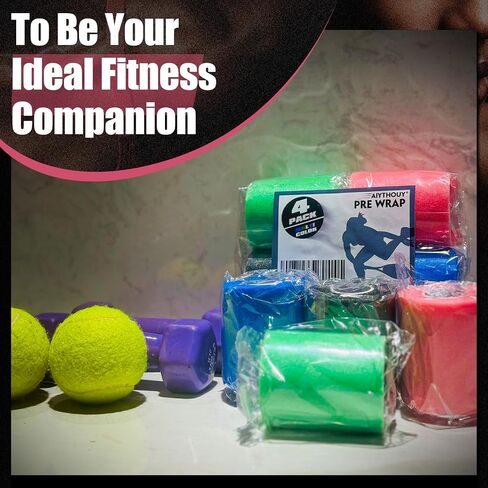 New 2025 8-Pack Randomly Colored Pre Wrap Tape, Premium Prewrap Athletic Tape for Hair Soccer, Sports Pre-Wrap Foam Underwrap Headbands in Kuwait