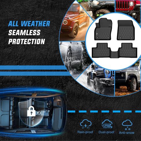 Nilight TPE Floor Mats for Volvo XC90 2016 2017 2018 2019 2020 2021 2022 2023 2024 2025 (Only for Plug-in Hybrid Models) All Weather Custom Fit Heavy Duty Floor Liners in Saudi Arabia