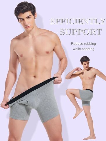 Men's Underwear Cotton Boxer Briefs Fly Underwear Comfortable for Men 3 Pack in Kuwait