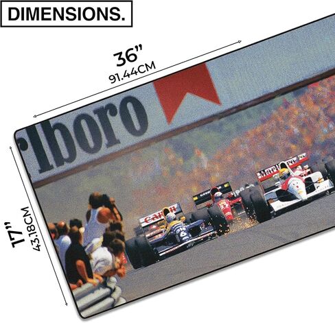 MPCO Racing Artist Series Moncao GP, 1993 Large Size WFH Mousepad Full Desk (Monaco GP 1993, DuraGlyde Fabric (Large (36" x 17")) in Kuwait