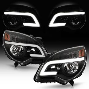 ACANII - For [Halogen Model] 2010-2015 Chevy Equinox Black Upgrade Style LED Tube Headlights Headlamps Pair Left+Right in Kuwait